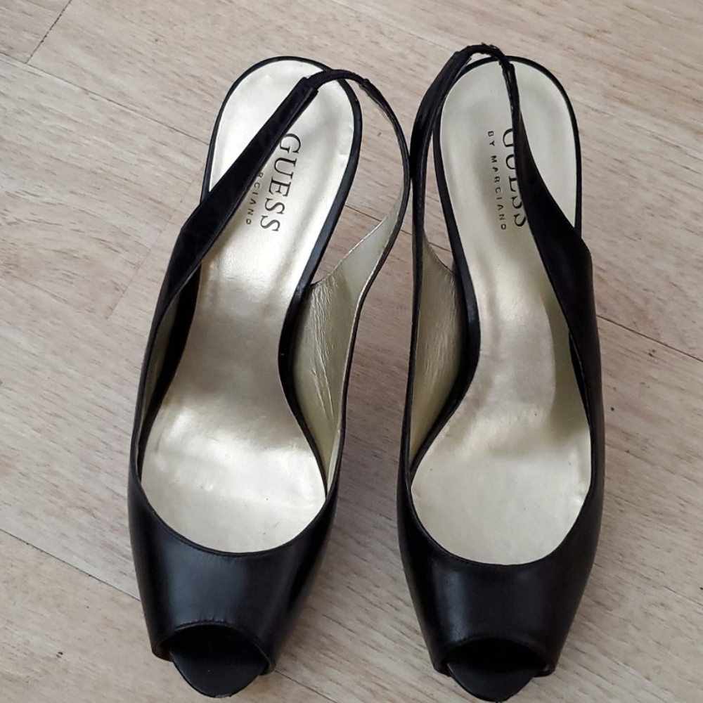 Guess peep toe sling backs